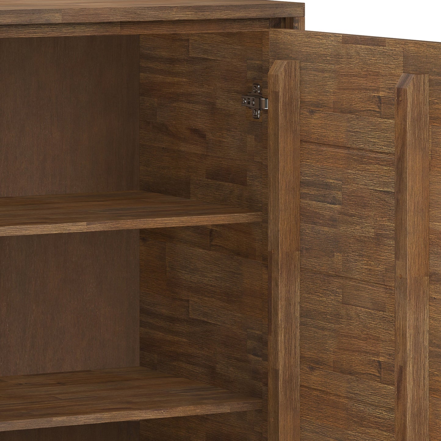 Rustic Natural Aged Brown Acacia | Lowry Medium Storage Cabinet