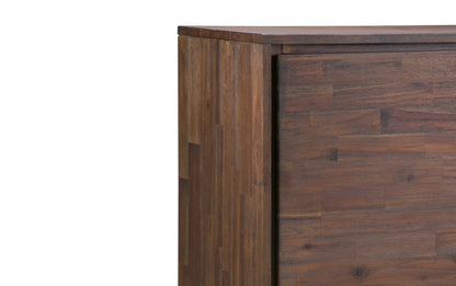 Distressed Charcoal Brown Acacia | Lowry Medium Storage Cabinet