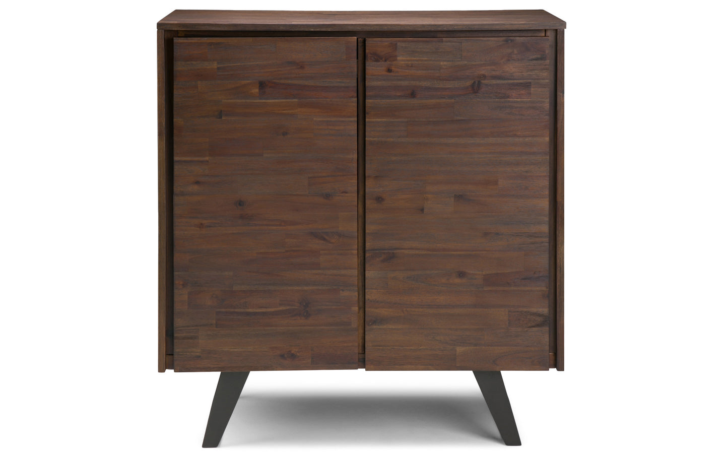 Distressed Charcoal Brown Acacia | Lowry Medium Storage Cabinet