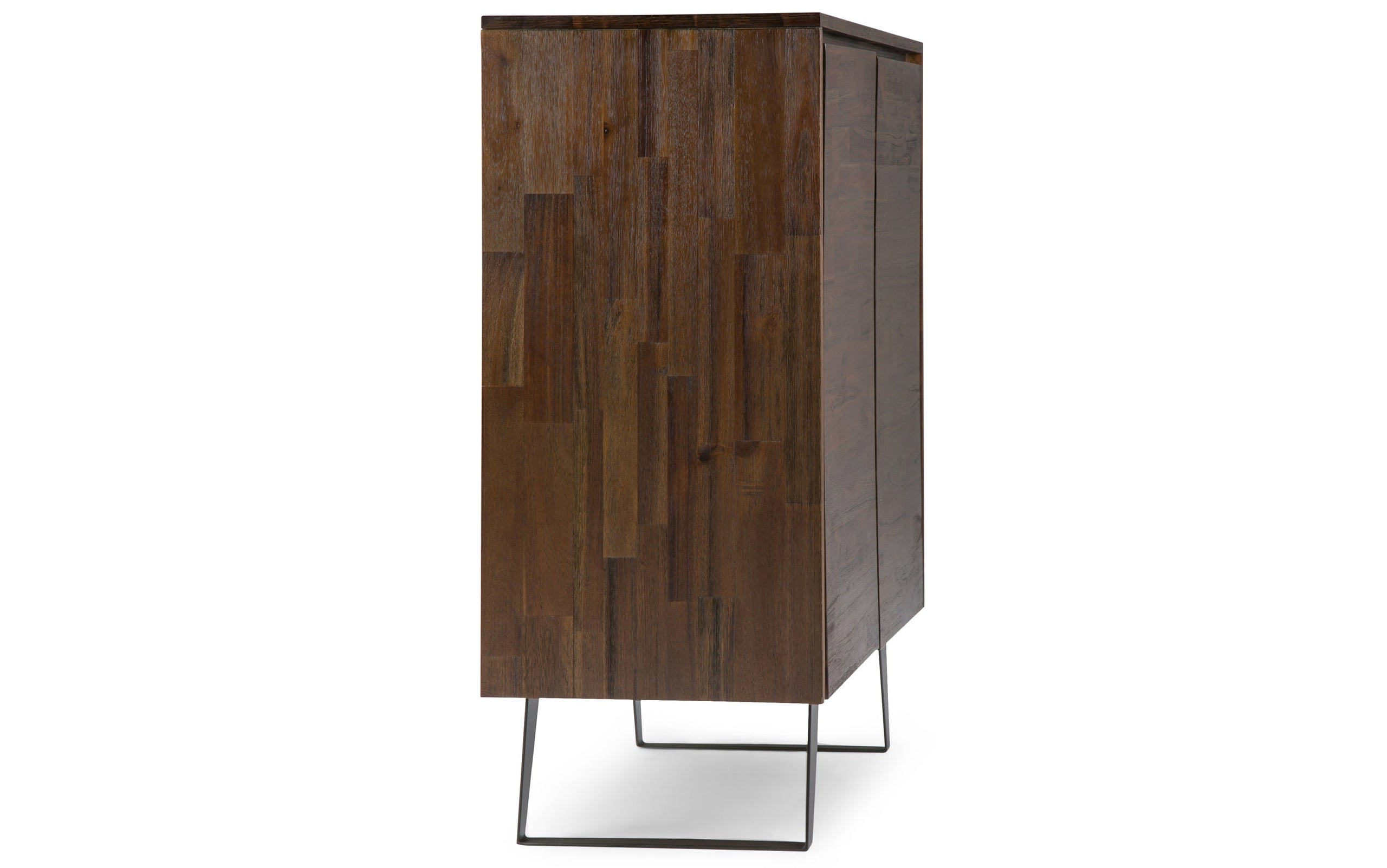 Distressed Charcoal Brown Acacia | Lowry Medium Storage Cabinet