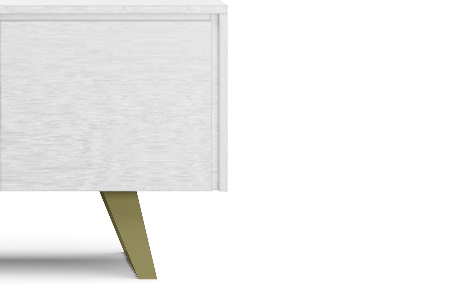 White Acacia | Lowry Solid Acacia Wood Wide TV Media Stand For TVs up to 70 Inches