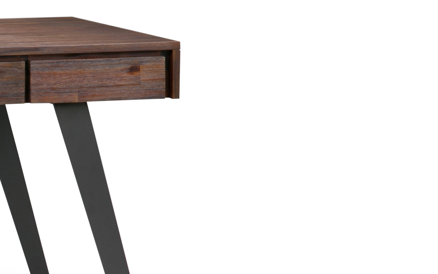 Distressed Charcoal Brown Acacia | Lowry Desk