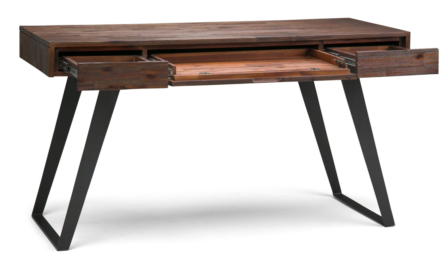 Distressed Charcoal Brown Acacia | Lowry Desk