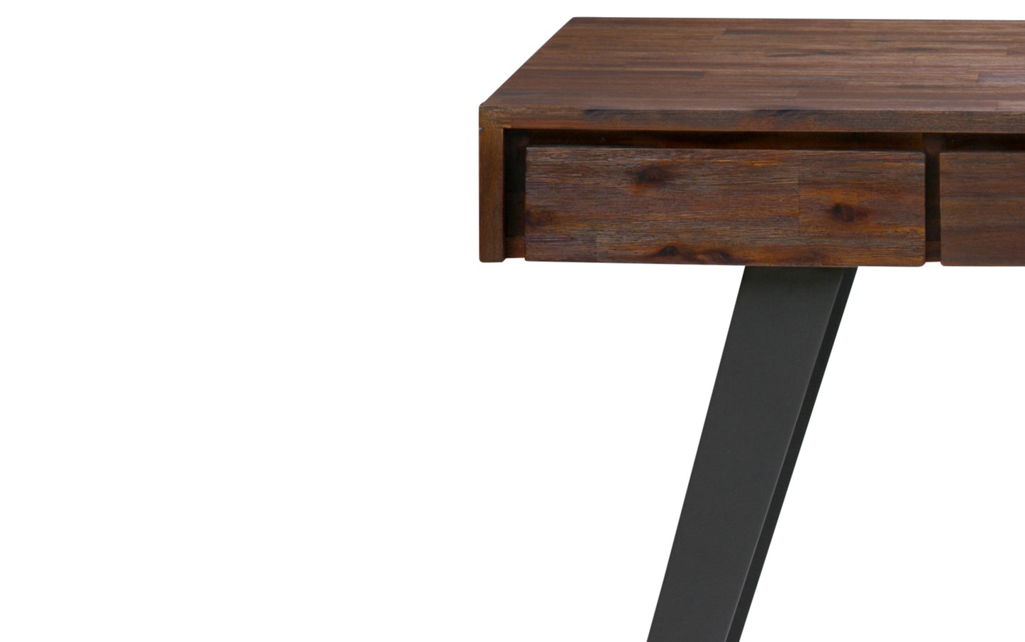 Distressed Charcoal Brown Acacia | Lowry Desk