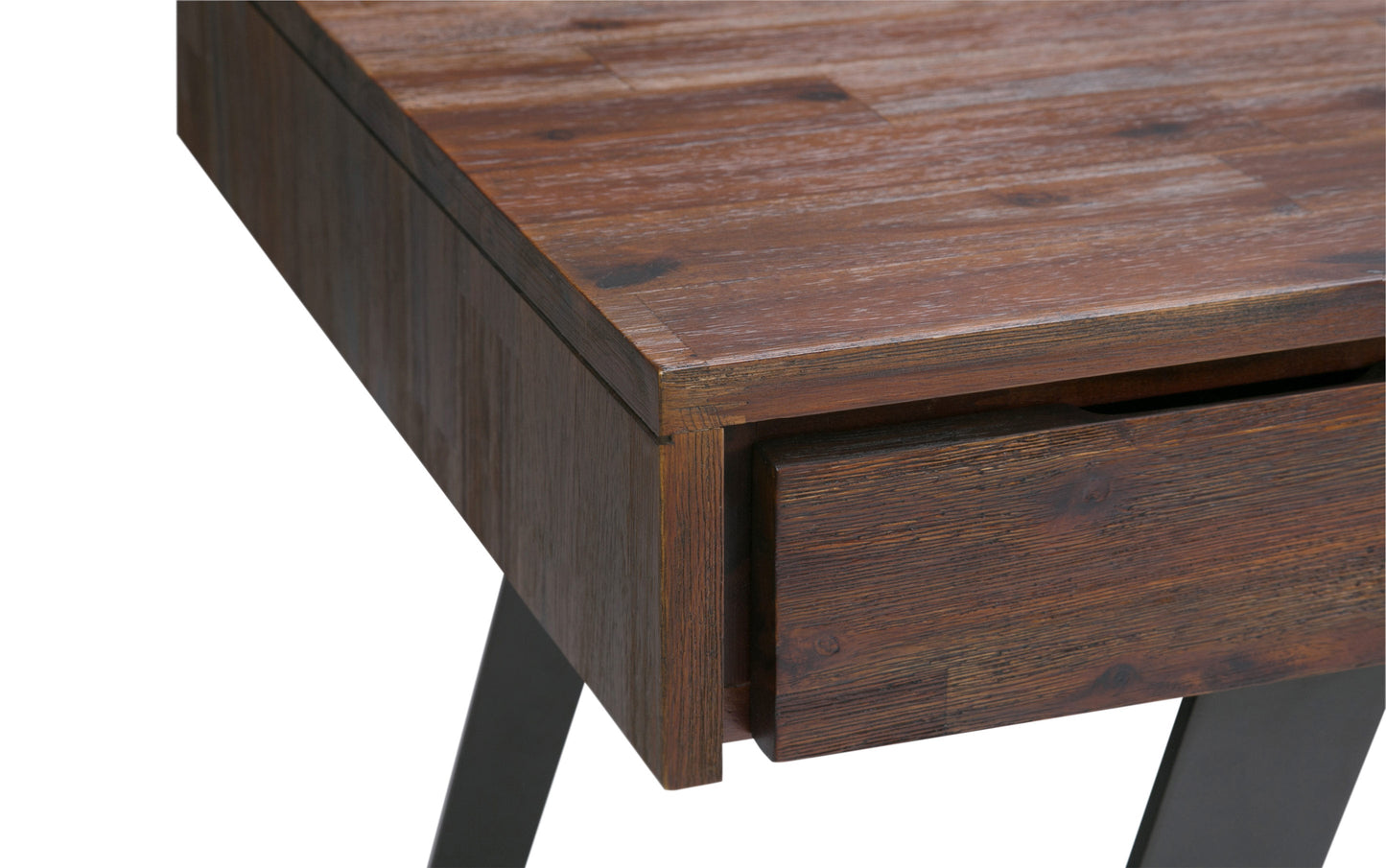 Distressed Charcoal Brown Acacia | Lowry Desk