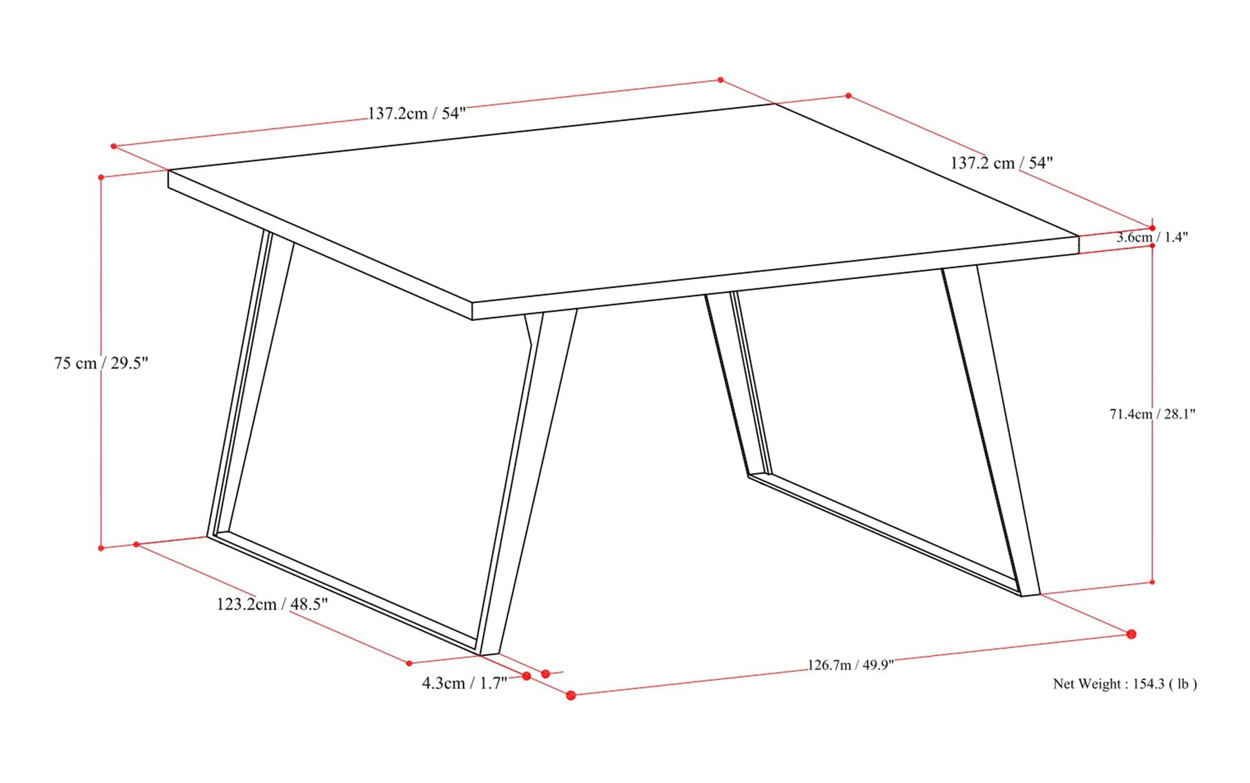 Oak Oak | Lowry Square Dining Table