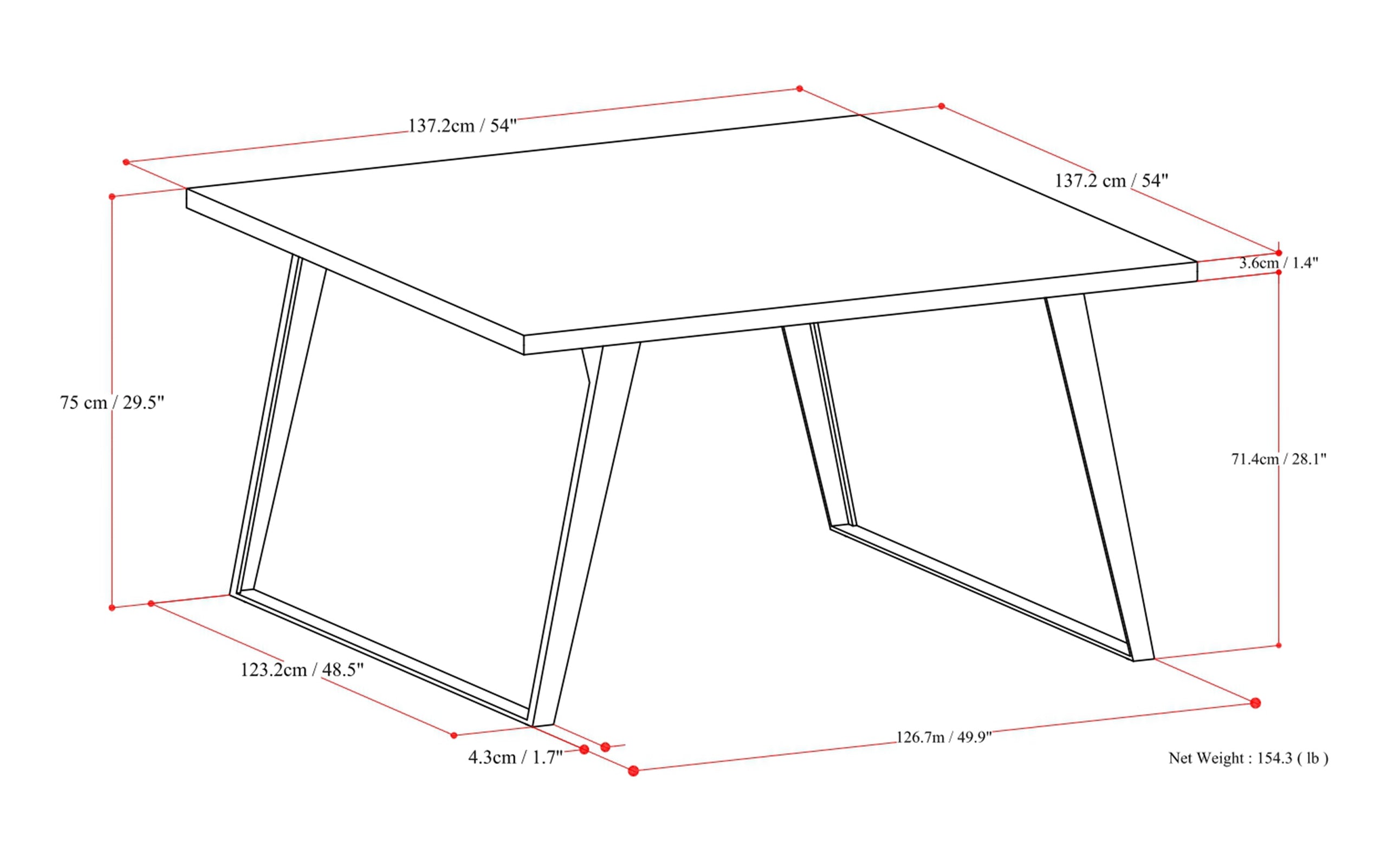 Walnut Walnut | Lowry Square Dining Table