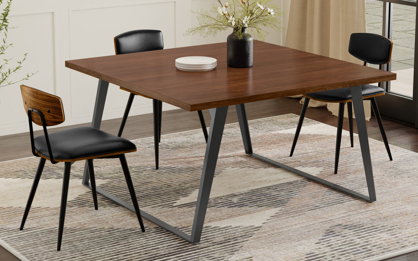 Walnut Walnut | Lowry Square Dining Table