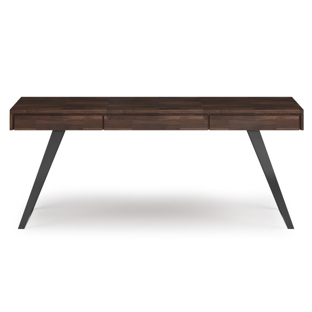 Distressed Charcoal Brown Acacia | Lowry Large Desk