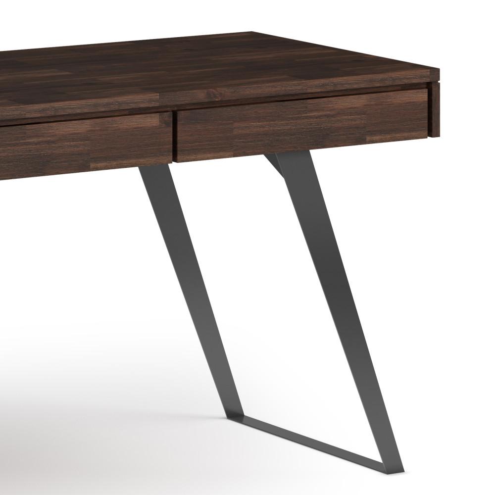 Distressed Charcoal Brown Acacia | Lowry Large Desk