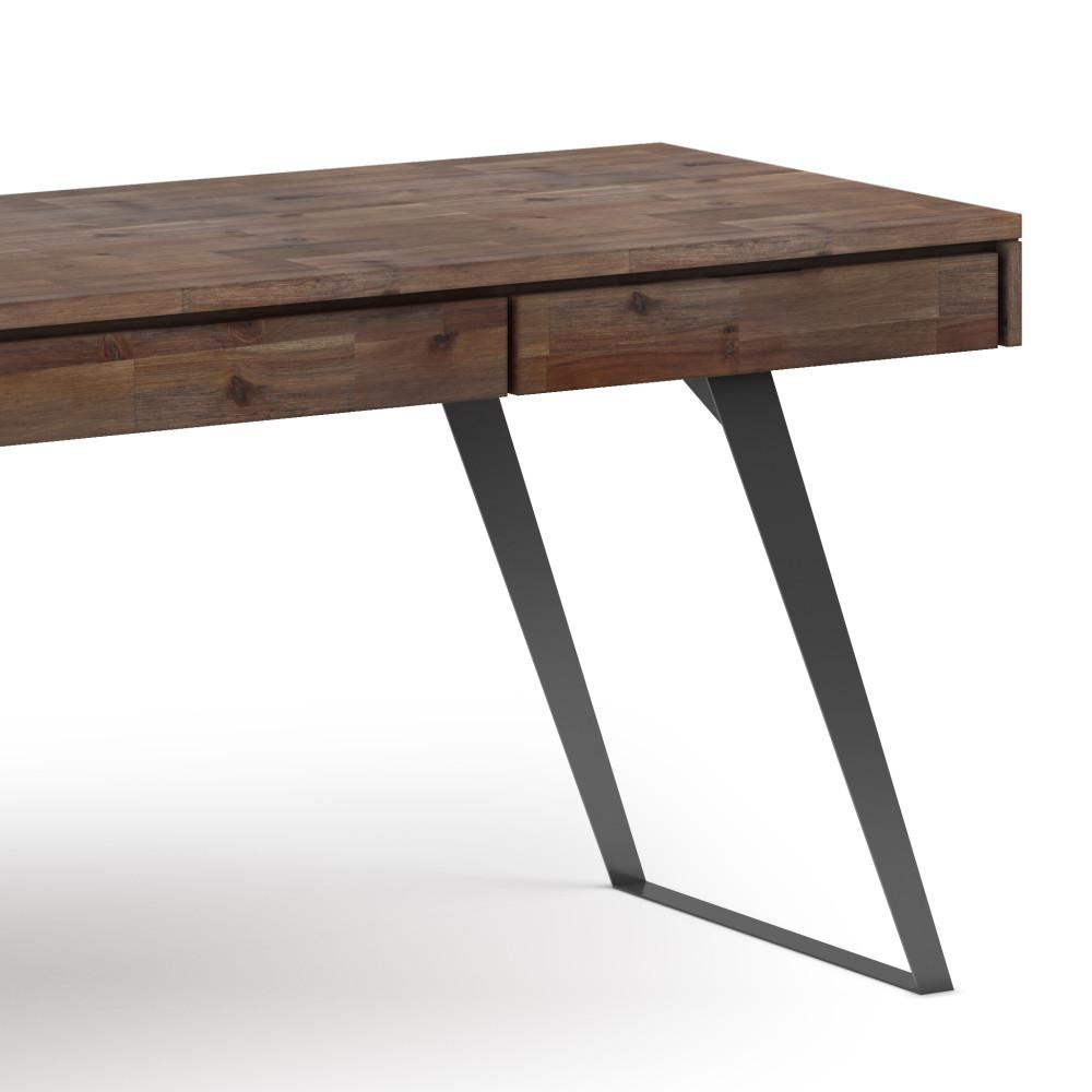 Rustic Natural Aged Brown Acacia | Lowry Large Desk