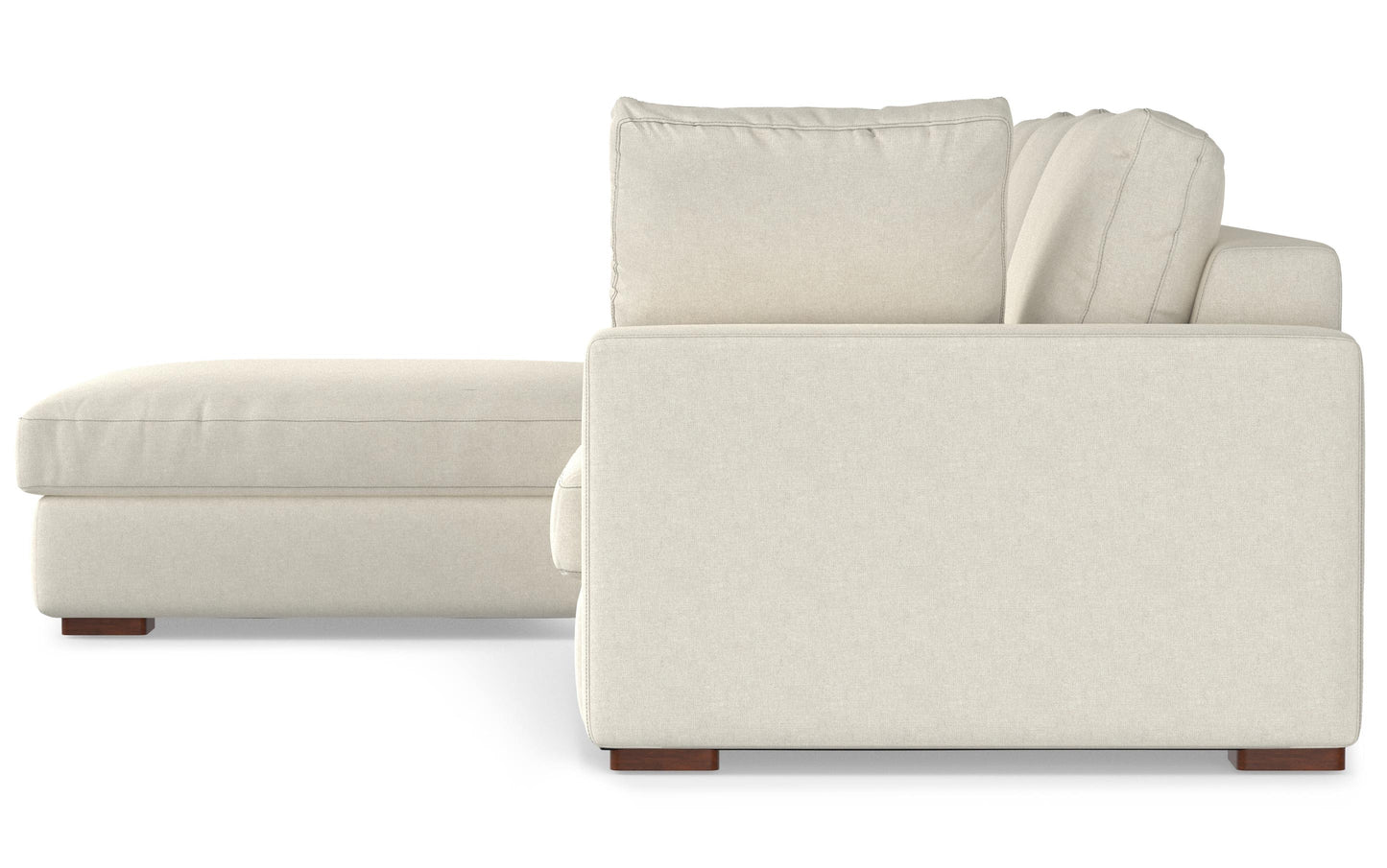 Cream Performance Fabric | Charlie Deep Seater Left Sectional