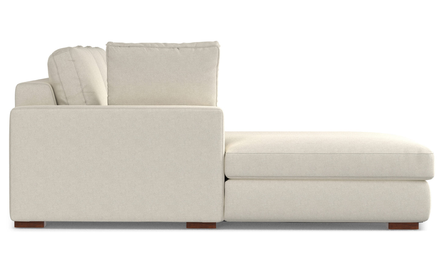 Cream Performance Fabric | Charlie Deep Seater Left Sectional