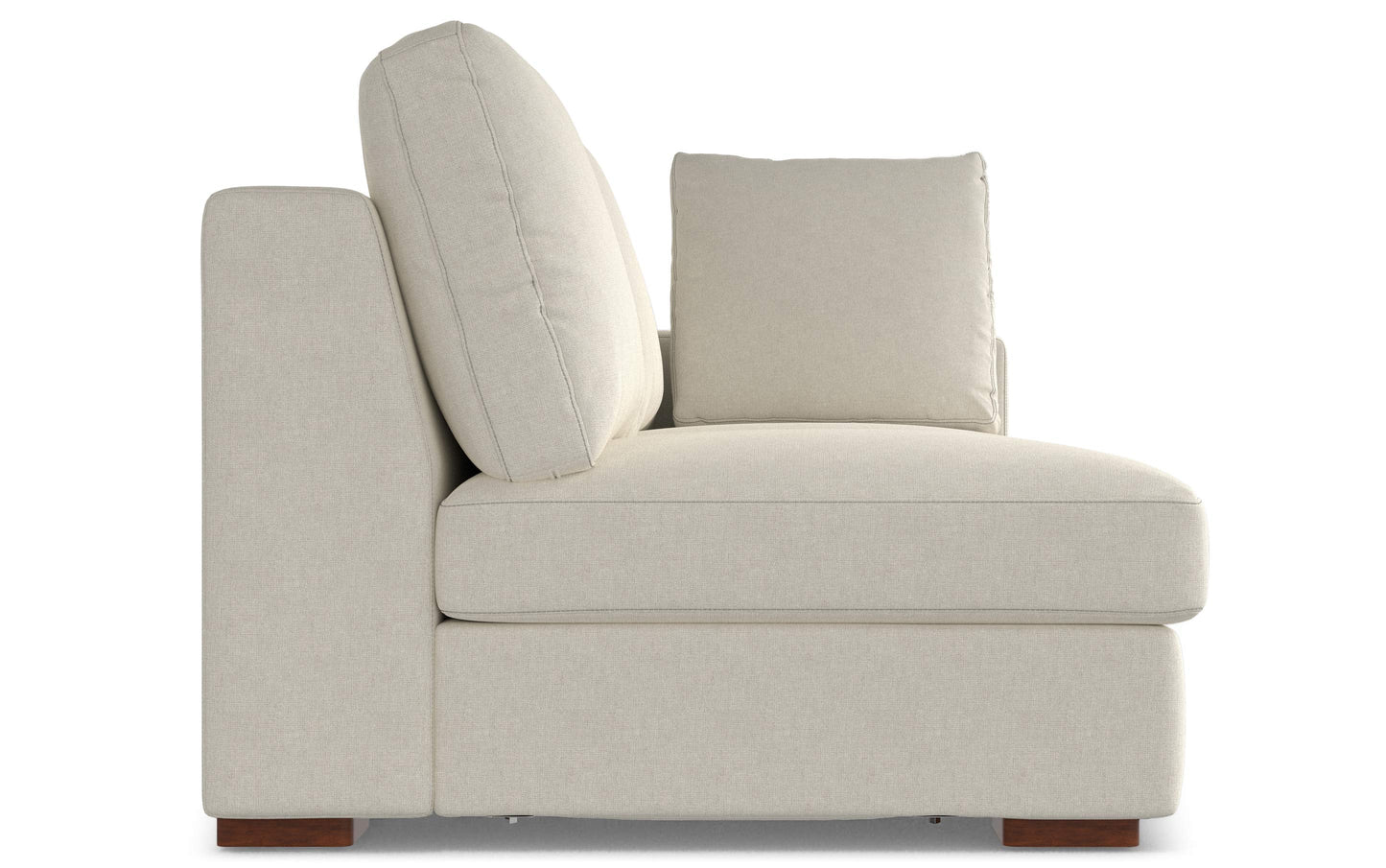 Cream Performance Fabric | Charlie Deep Seater Left Sectional