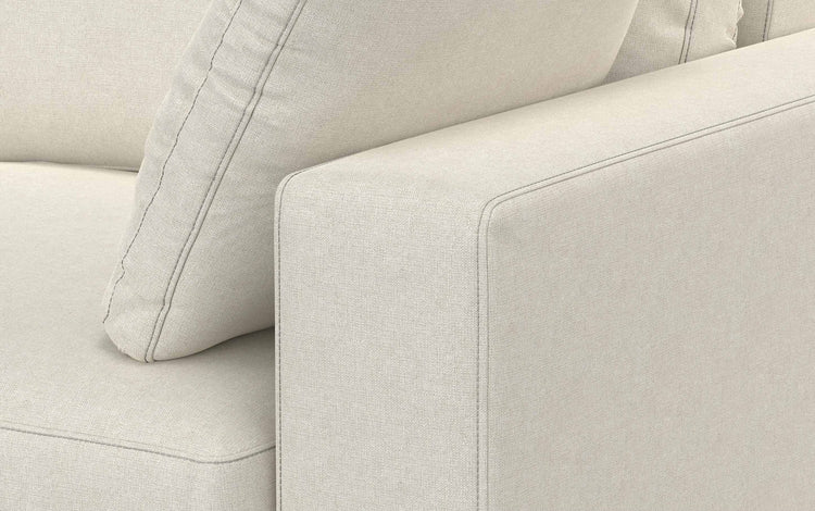 Cream Performance Fabric | Charlie Deep Seater Left Sectional