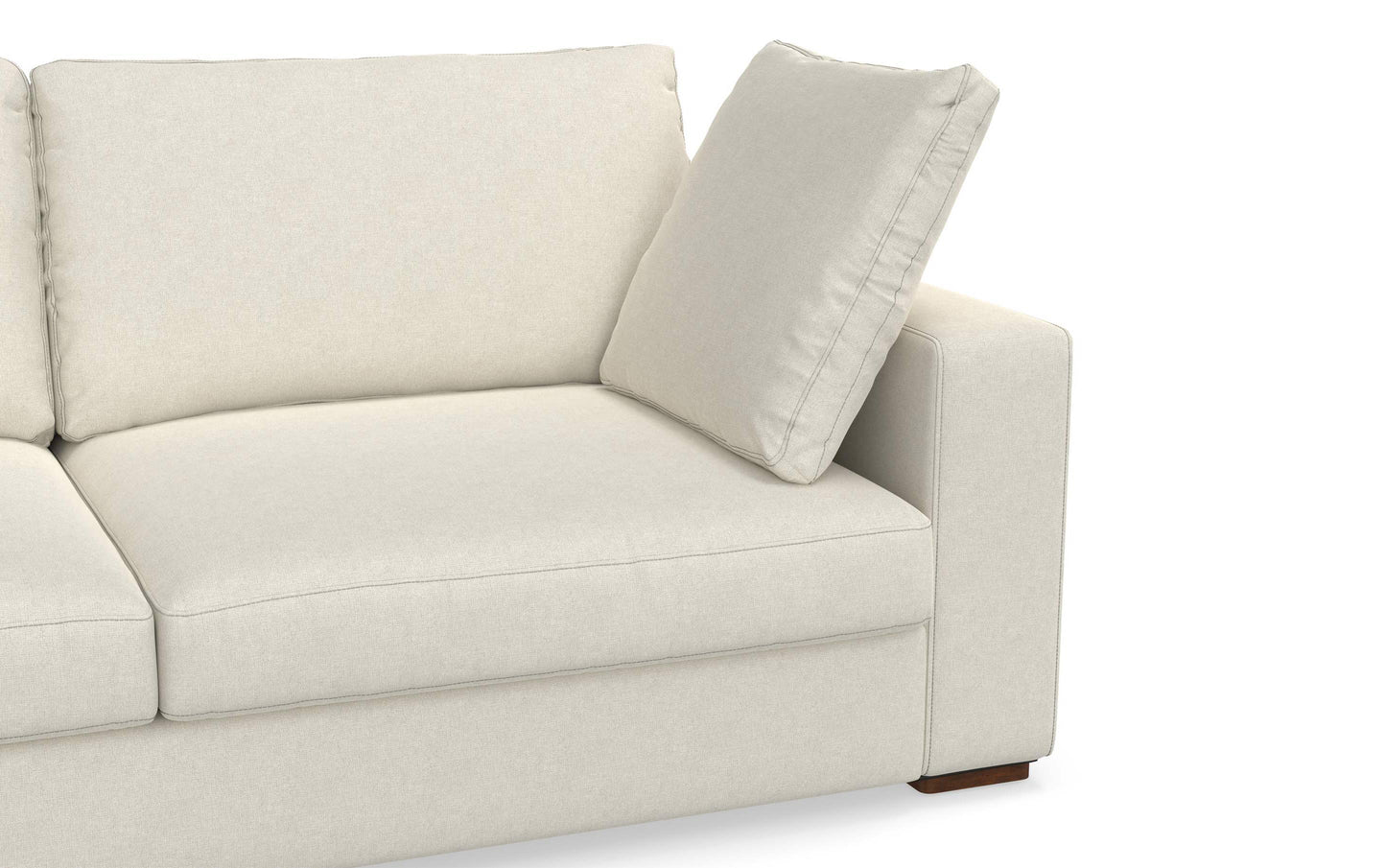 Cream Performance Fabric | Charlie Deep Seater Left Sectional