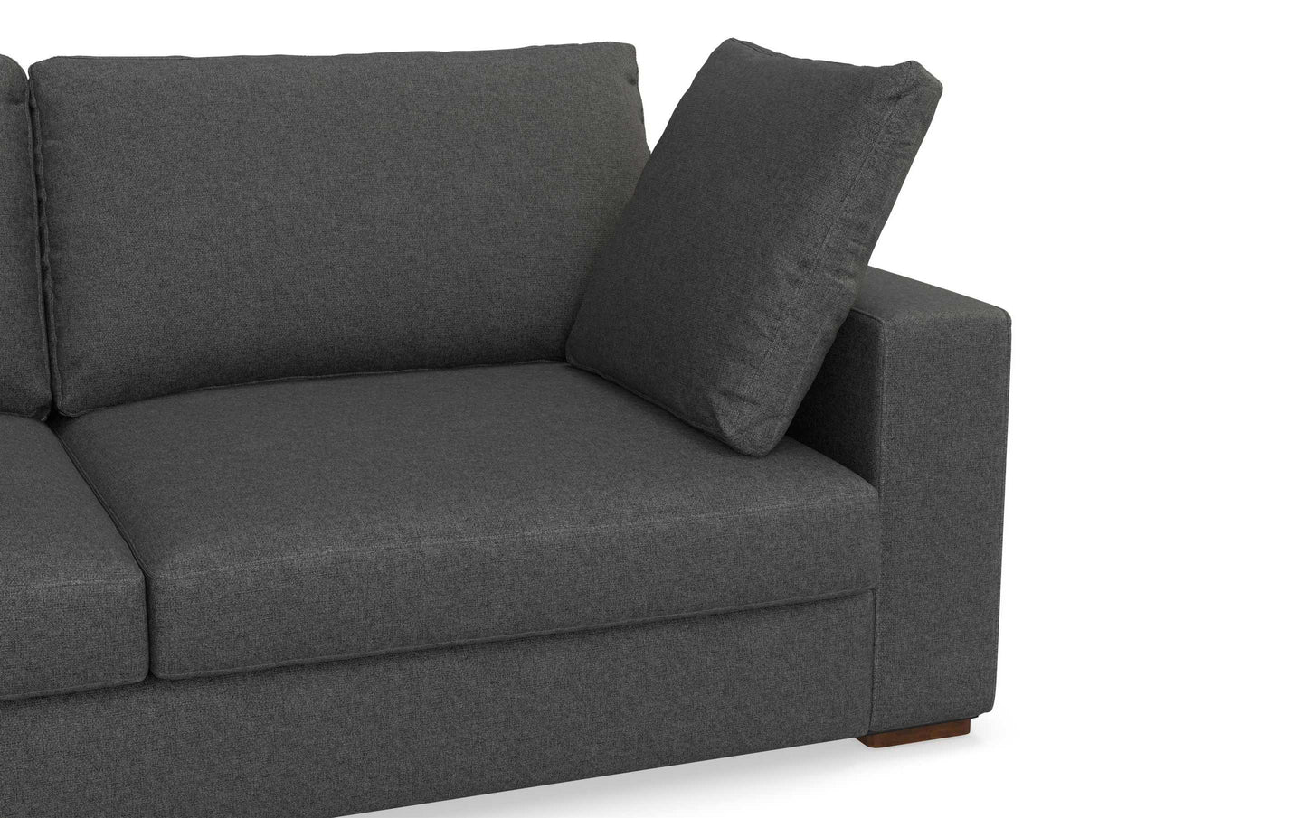 Pebble Grey Performance Fabric | Charlie Deep Seater Left Sectional