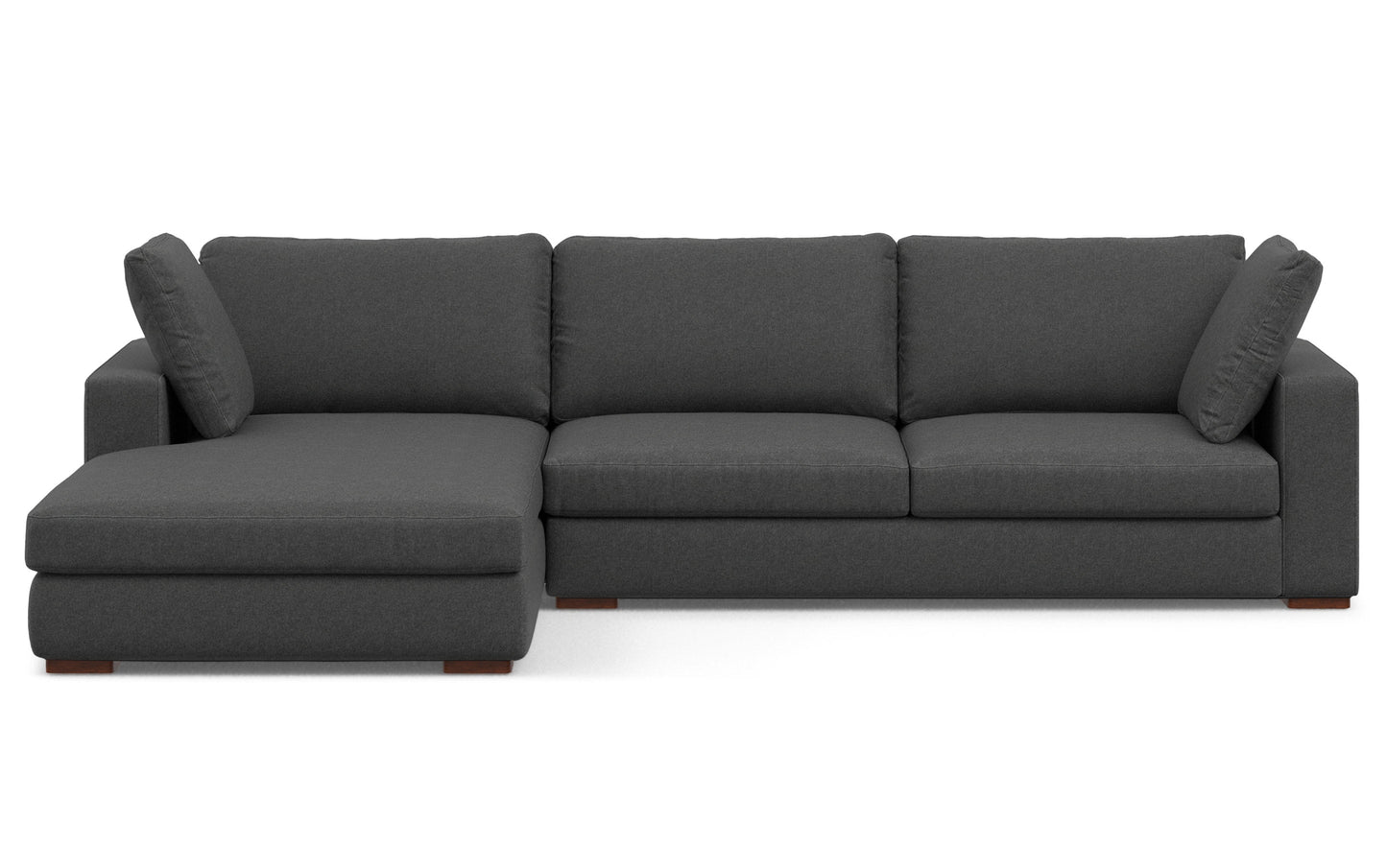 Pebble Grey Performance Fabric | Charlie Deep Seater Left Sectional