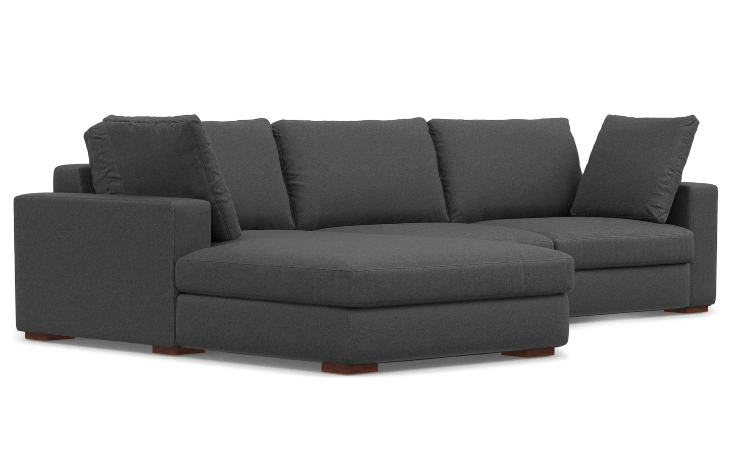 Pebble Grey Performance Fabric | Charlie Deep Seater Left Sectional