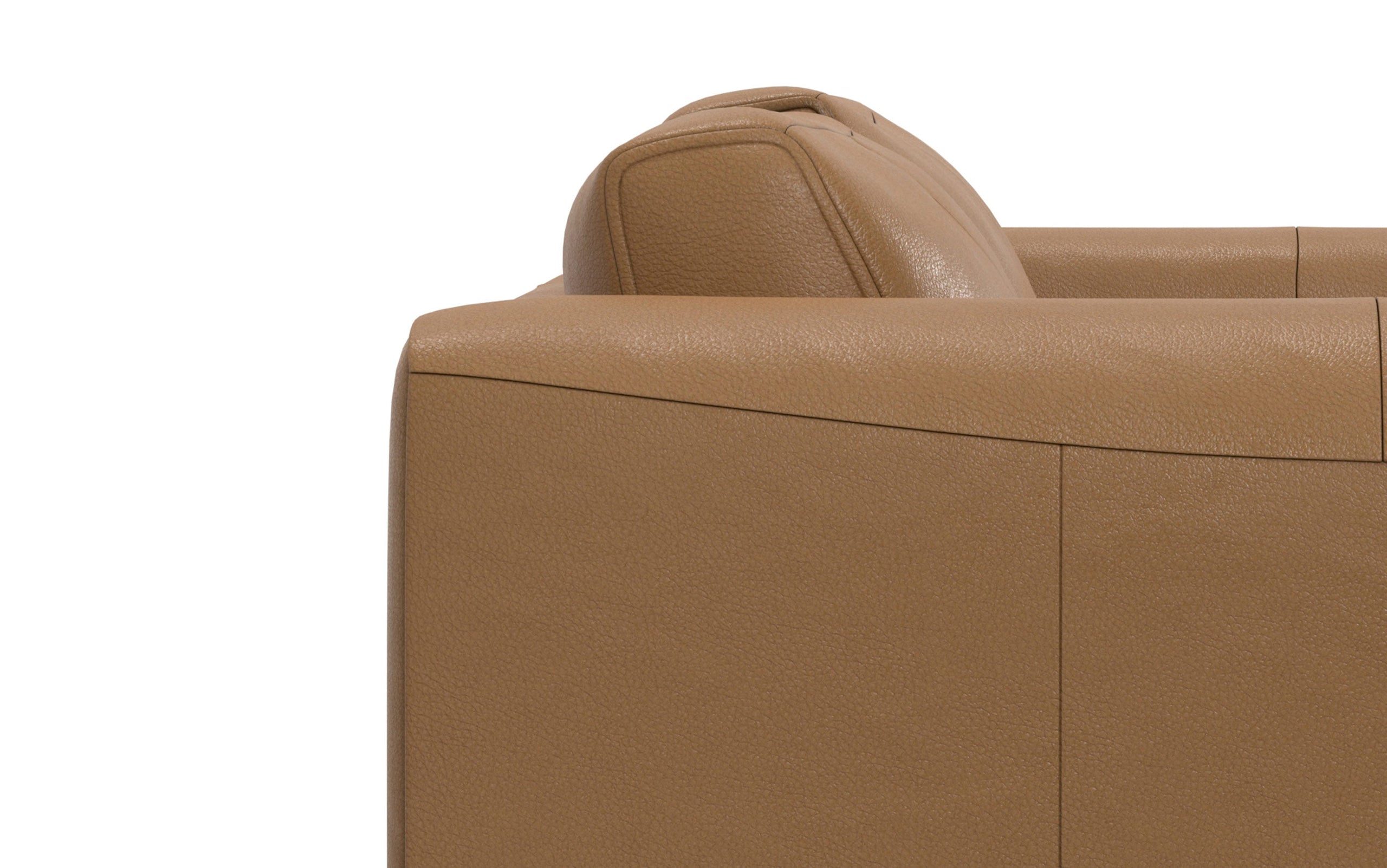 Butternut Brown Genuine Leather | Richard 63 inch Loveseat in Genuine Leather