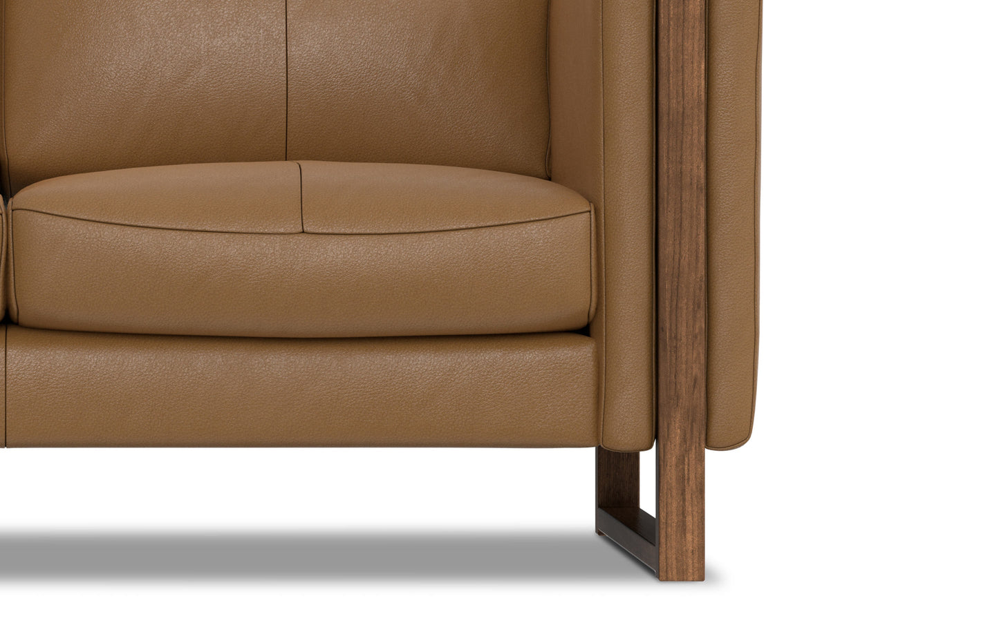 Butternut Brown Genuine Leather | Richard 63 inch Loveseat in Genuine Leather