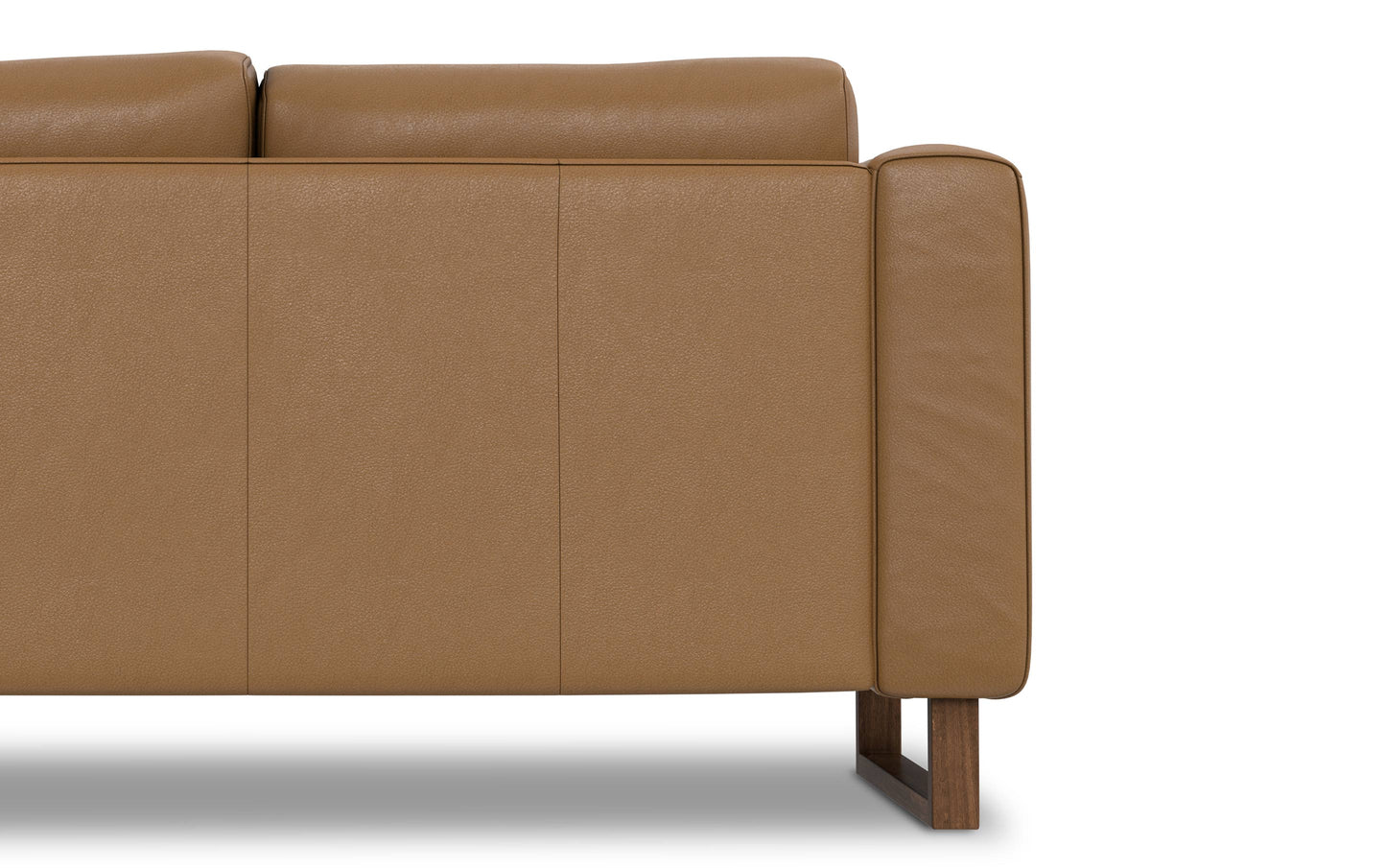 Butternut Brown Genuine Leather | Richard 63 inch Loveseat in Genuine Leather