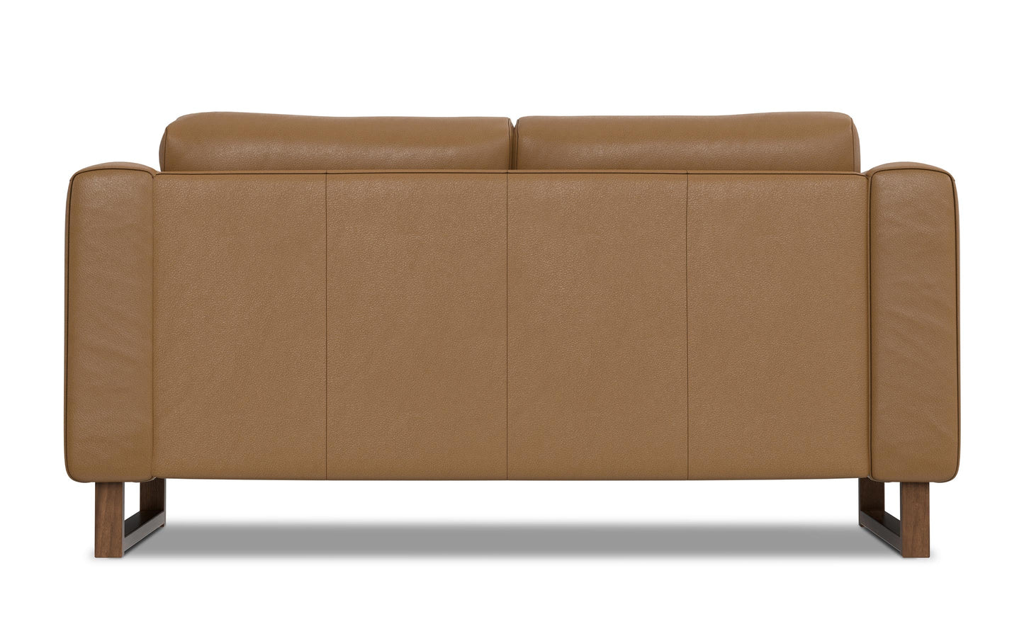 Butternut Brown Genuine Leather | Richard 63 inch Loveseat in Genuine Leather