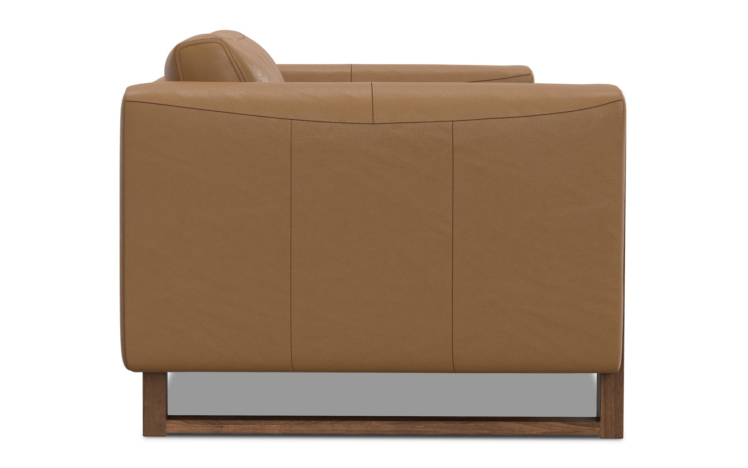 Butternut Brown Genuine Leather | Richard 63 inch Loveseat in Genuine Leather