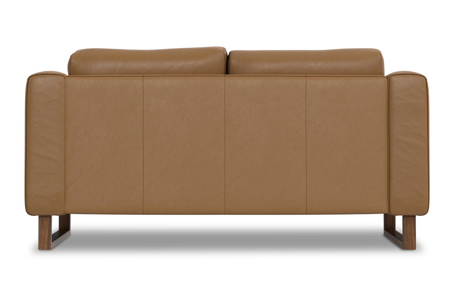 Butternut Brown Genuine Leather | Richard 63 inch Loveseat in Genuine Leather