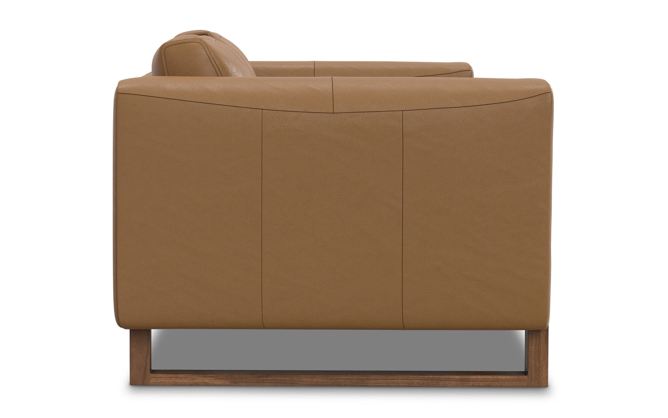 Butternut Brown Genuine Leather | Richard 63 inch Loveseat in Genuine Leather