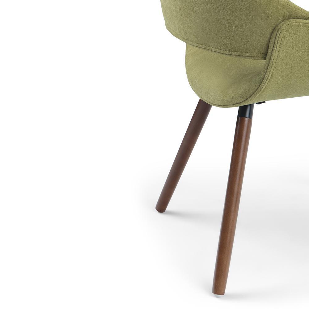 Acid Green Walnut | Malden Bentwood Dining Chair in Grey Woven Fabric