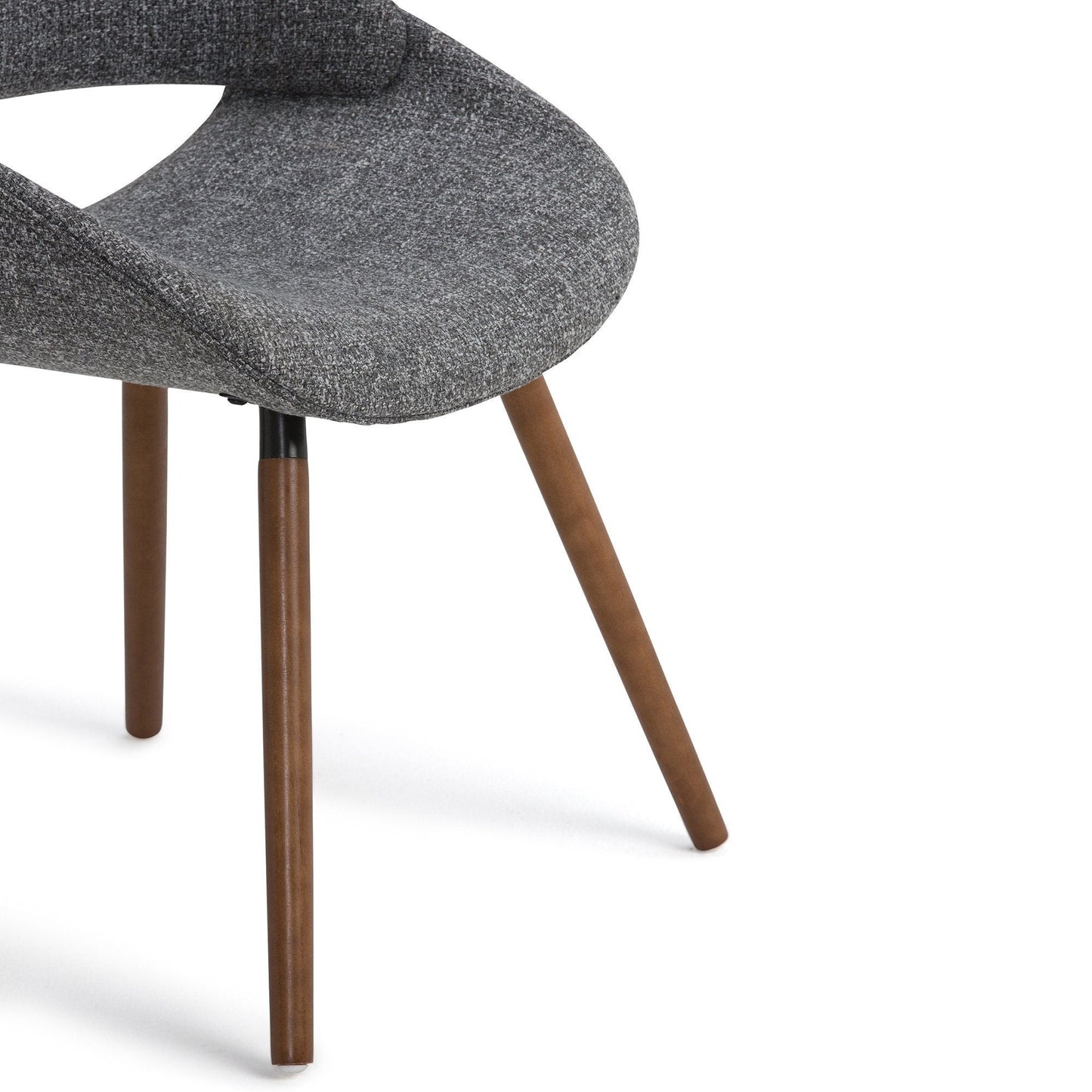 Grey Walnut | Malden Bentwood Dining Chair in Grey Woven Fabric