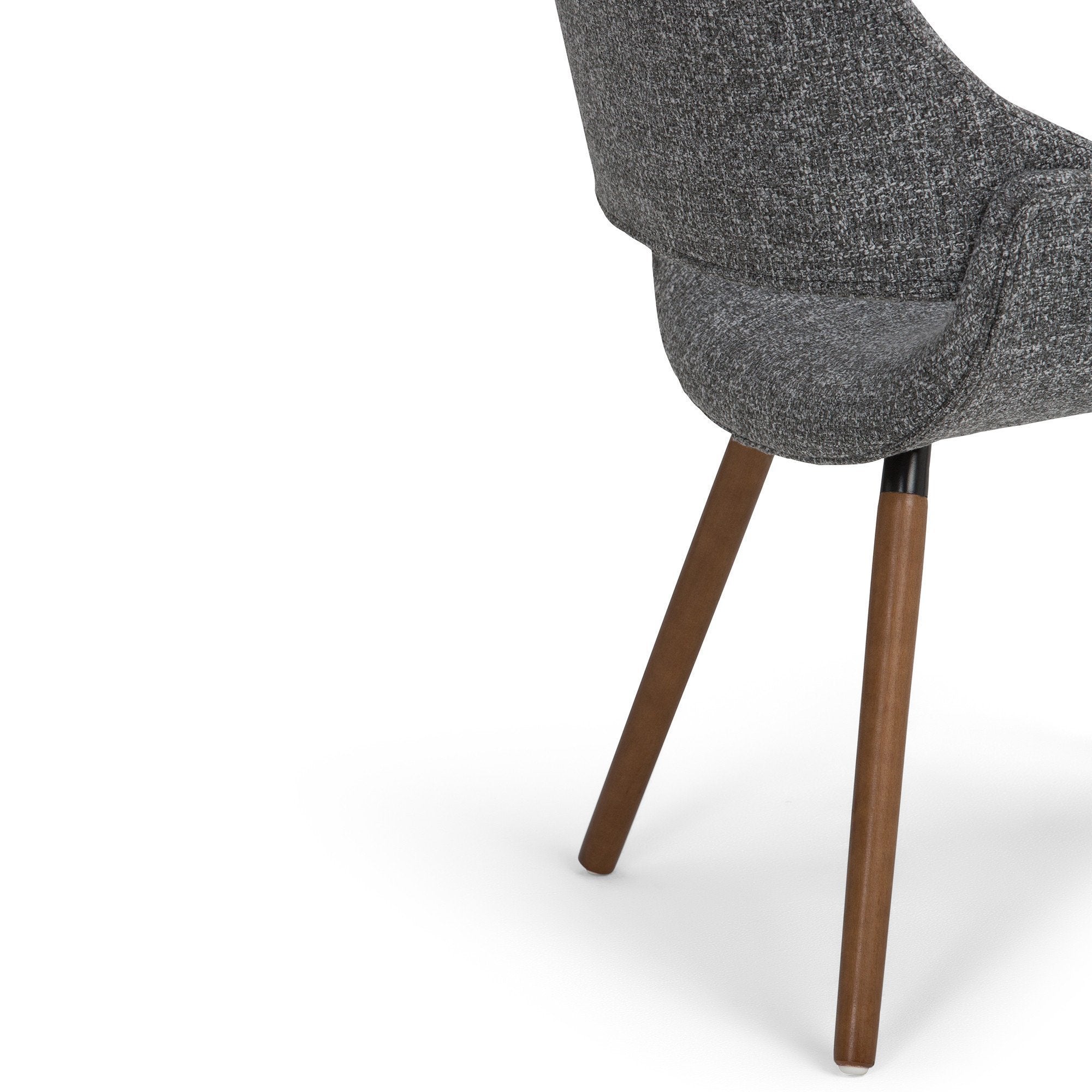 Grey Walnut | Malden Bentwood Dining Chair in Grey Woven Fabric