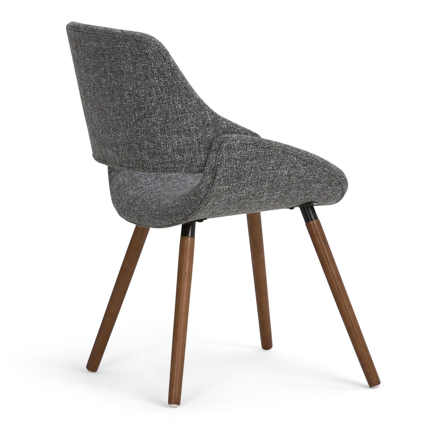 Grey Walnut | Malden Bentwood Dining Chair in Grey Woven Fabric