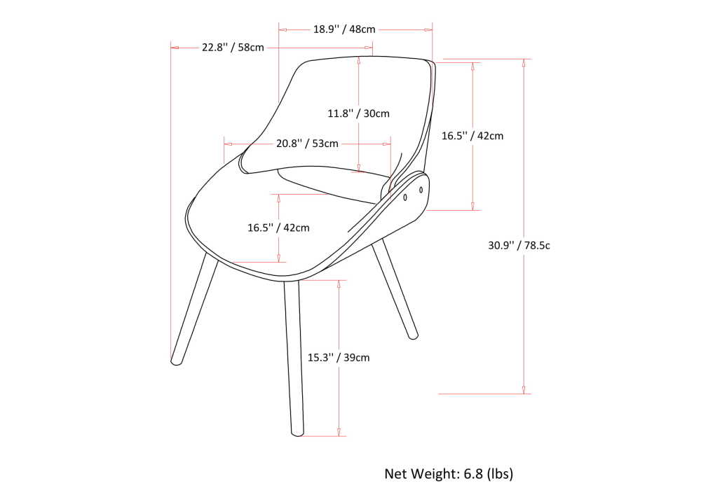 Cream Walnut Vegan Leather | Malden Bentwood Dining Chair with Wood Back