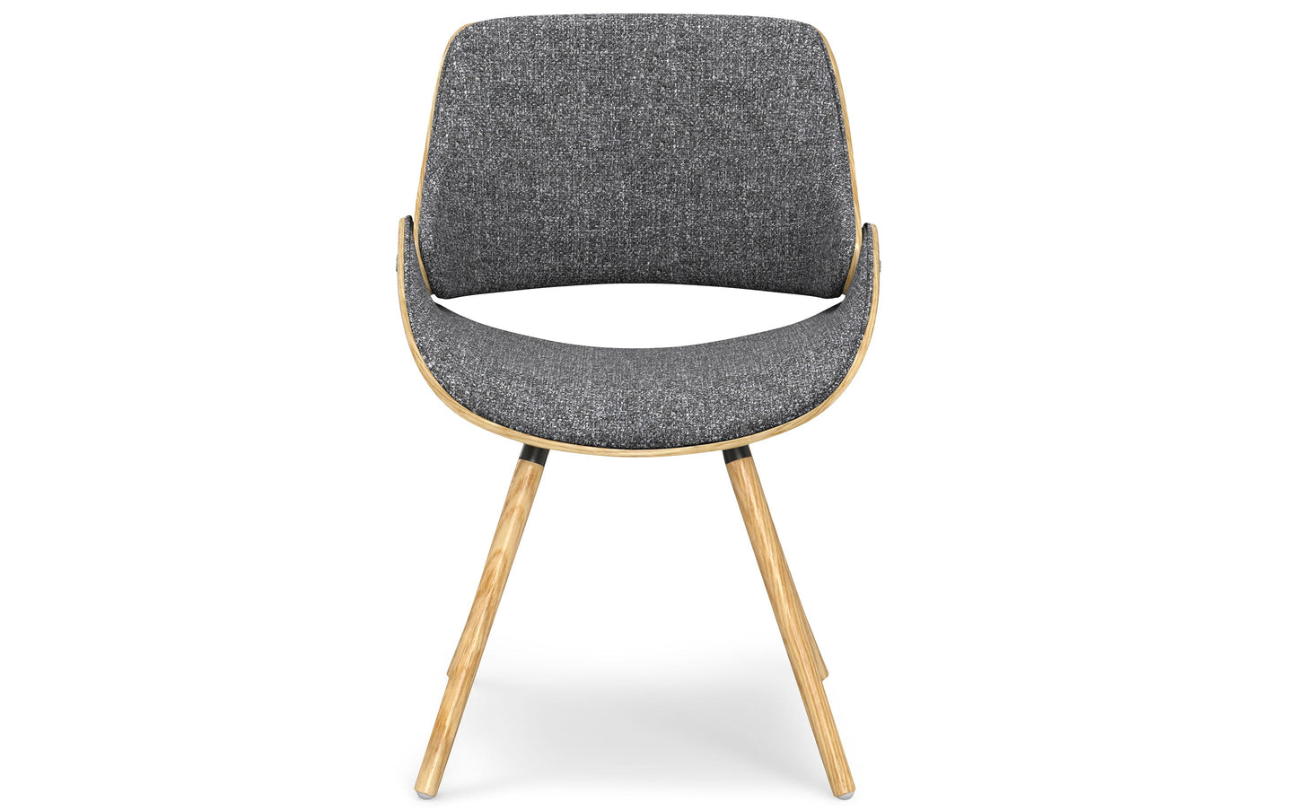 Grey Natural Oak Linen Style Fabric | Malden Bentwood Dining Chair with Wood Back