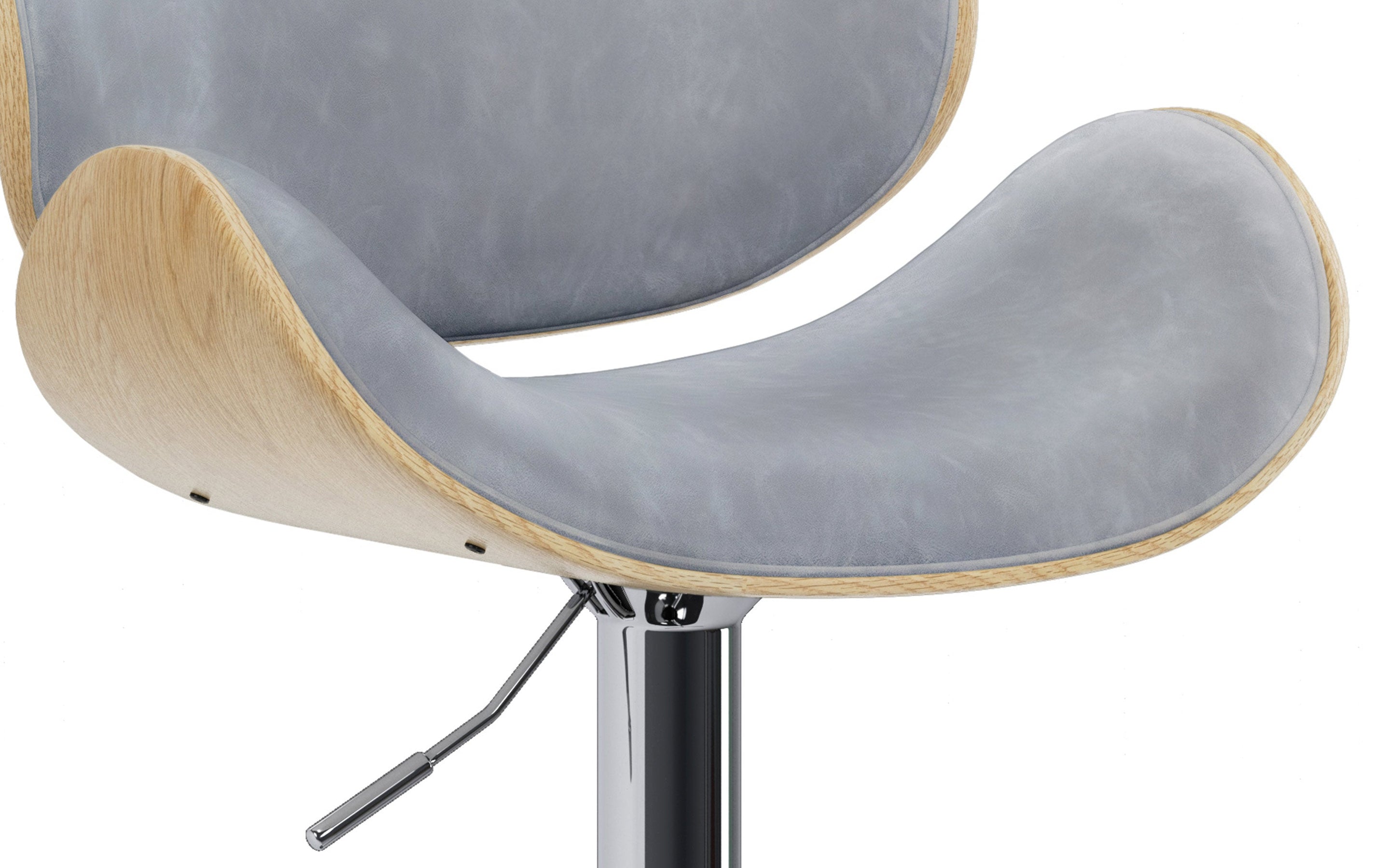 Stone Grey Vegan Leather Natural Oak | Marana Bar Stool