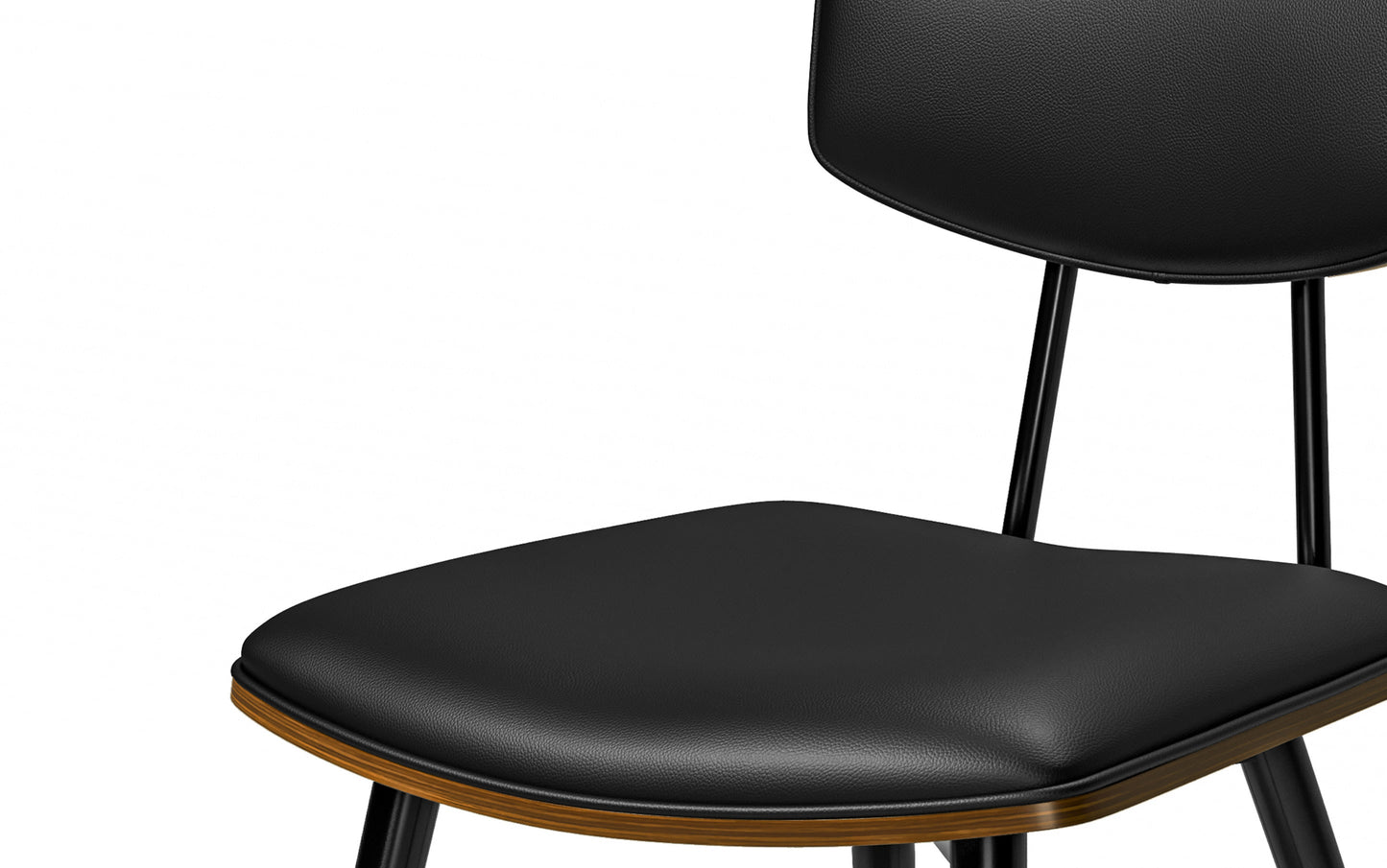 Black Vegan Leather | Mavis Dining Chair ( Set of 2 )