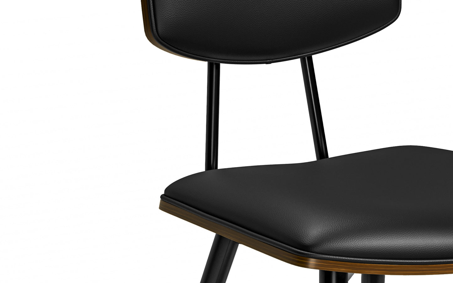 Black Vegan Leather | Mavis Dining Chair ( Set of 2 )