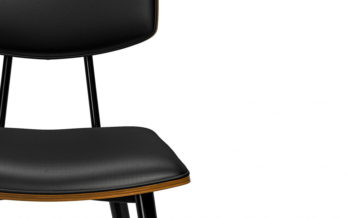 Black Vegan Leather | Mavis Dining Chair ( Set of 2 )