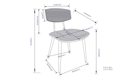 Black Vegan Leather | Mavis / Colby 7 Pc Dining Set