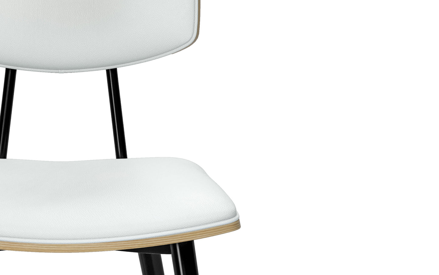 White Vegan Leather | Mavis Dining Chair ( Set of 2 )