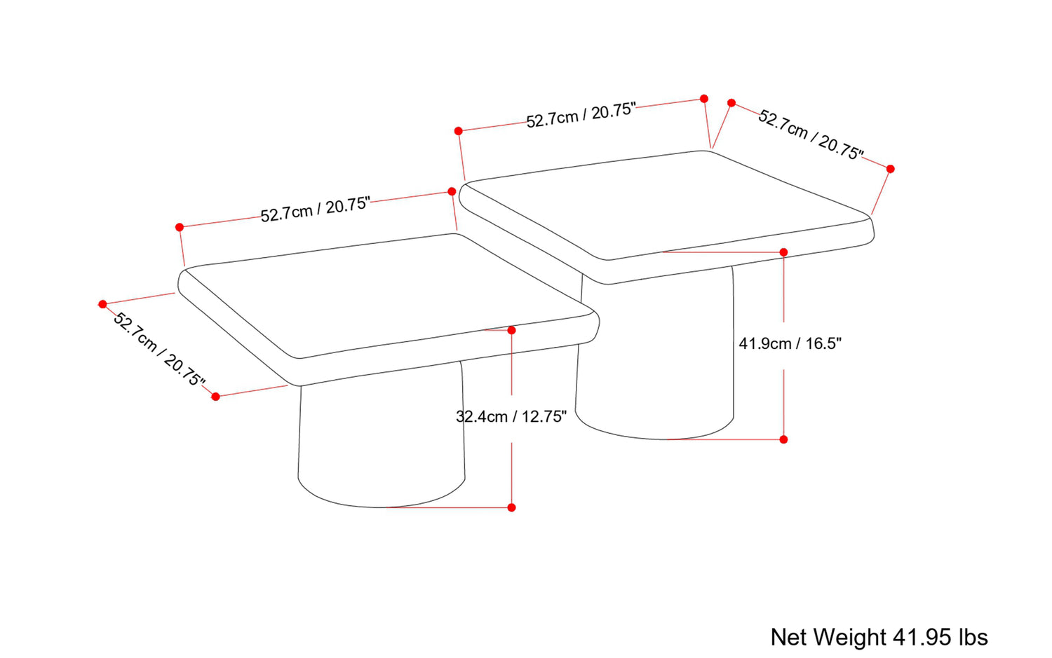 Zachary Coffee Table 2 Piece Set