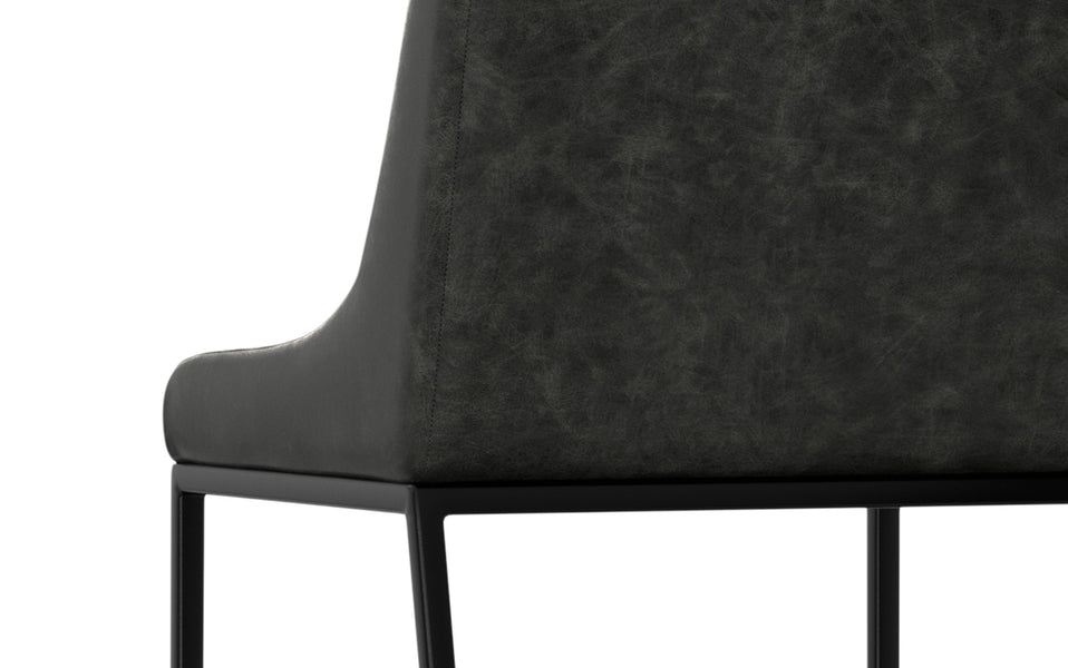 Distressed Slate Grey Distressed Vegan Leather | Melody Dining Chair ( Set of 2 )