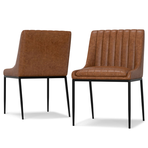 Distressed Tan Distressed Vegan Leather | Melody Dining Chair ( Set of 2 )