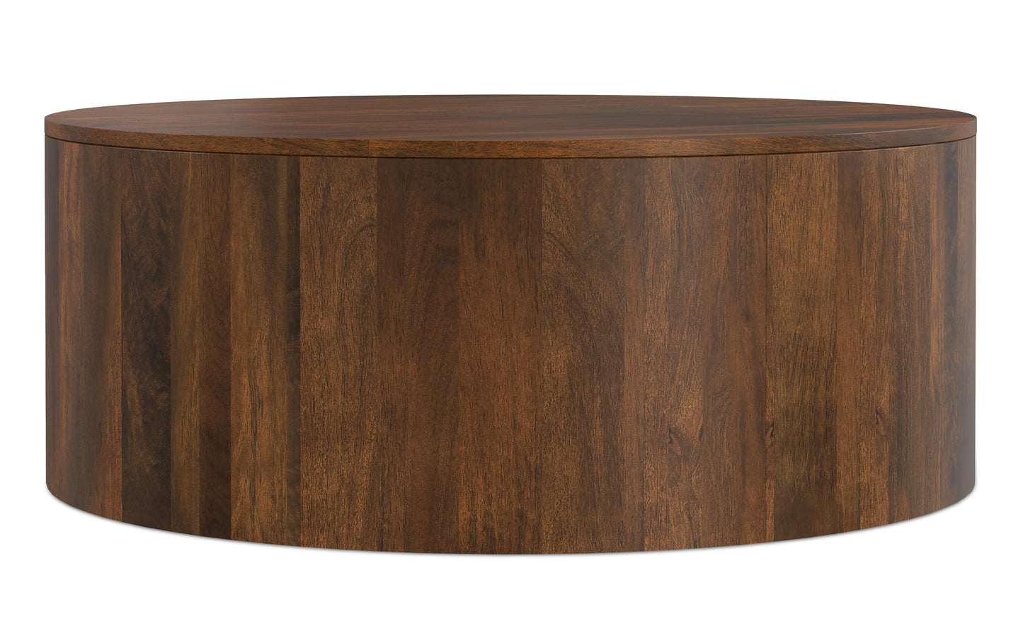 Walnut Brown | Millbury Drum Coffee Table