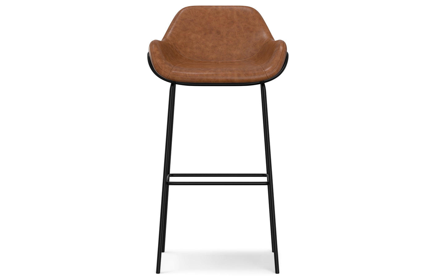 Distressed Tan Distressed Vegan Leather | Mira Bar Stool