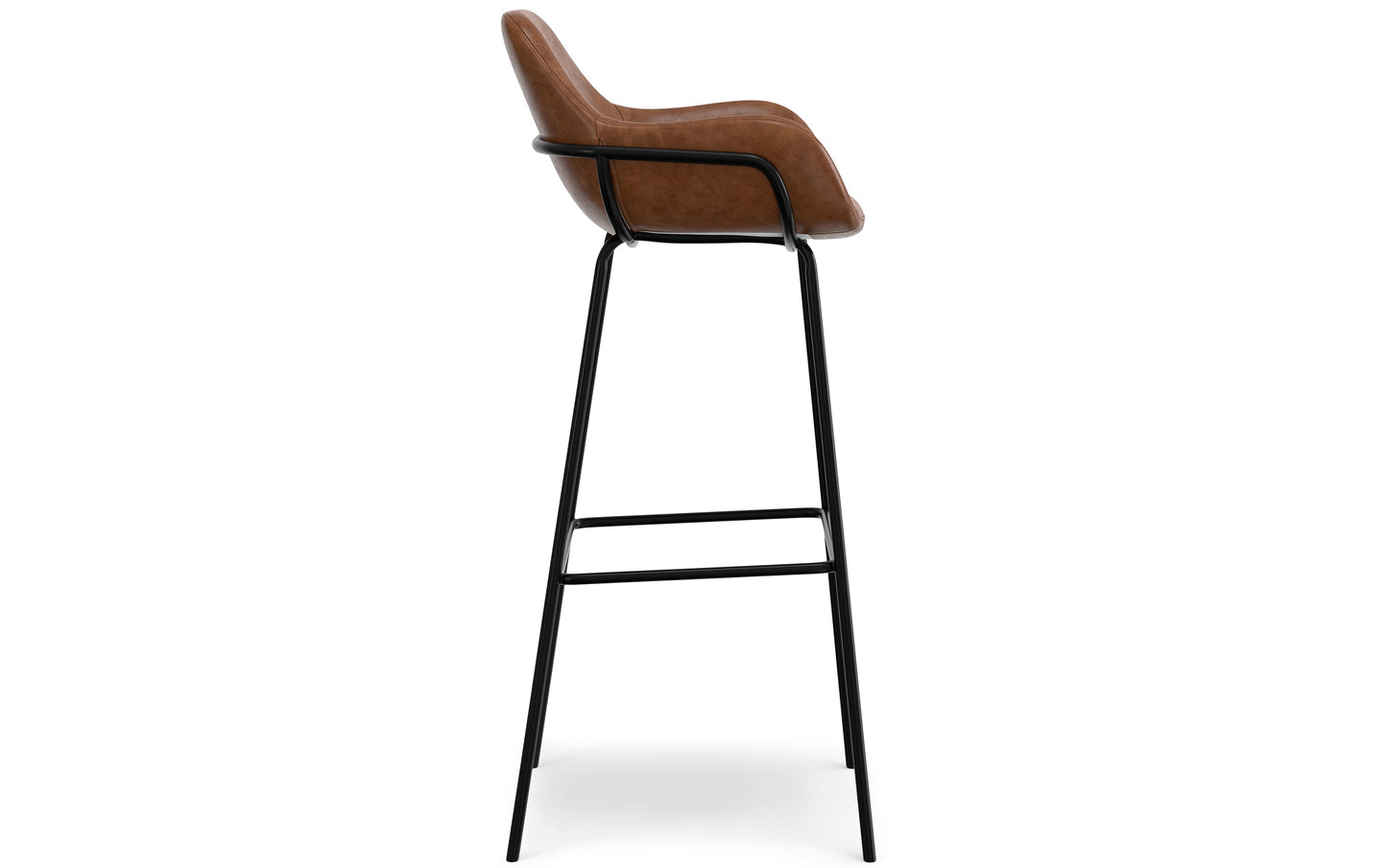 Distressed Tan Distressed Vegan Leather | Mira Bar Stool