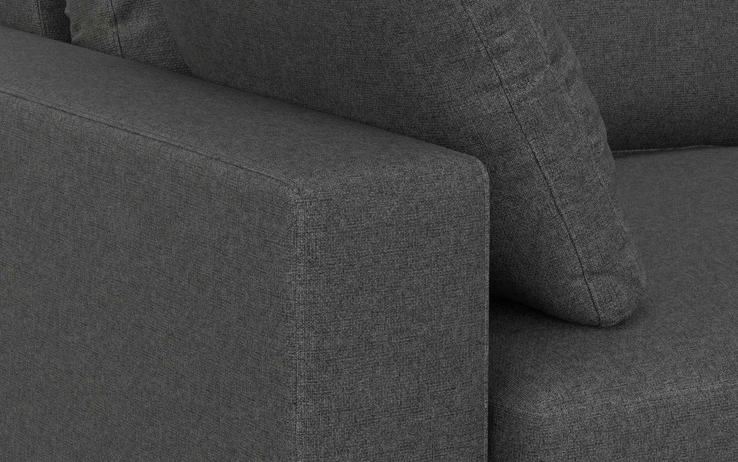 Pebble Grey Performance Fabric | Charlie 78 inch Deep Seater Sofa