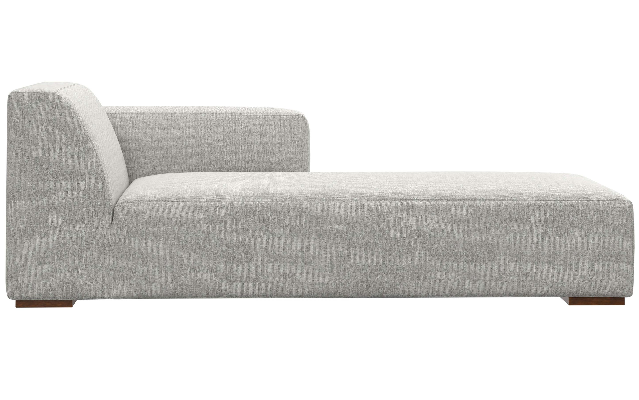 Pale Grey Performance Fabric |  Rex Right Chaise Module in Performance Fabric